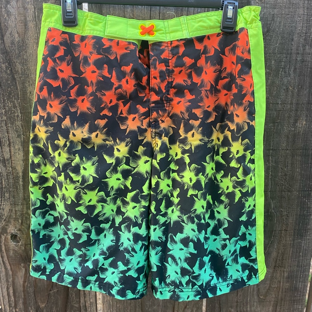 Boys’ husky colorful swim shorts
